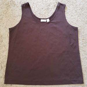 Chicos Microfiber Stretch Tank Chocolate Brown 3